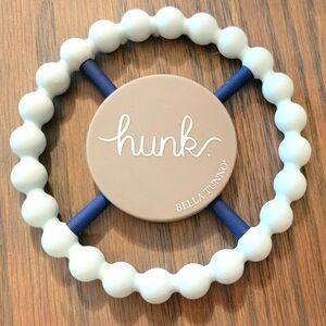 Baby Boy 'HUNK' Teether - Blue and Cream By Bella Tunno